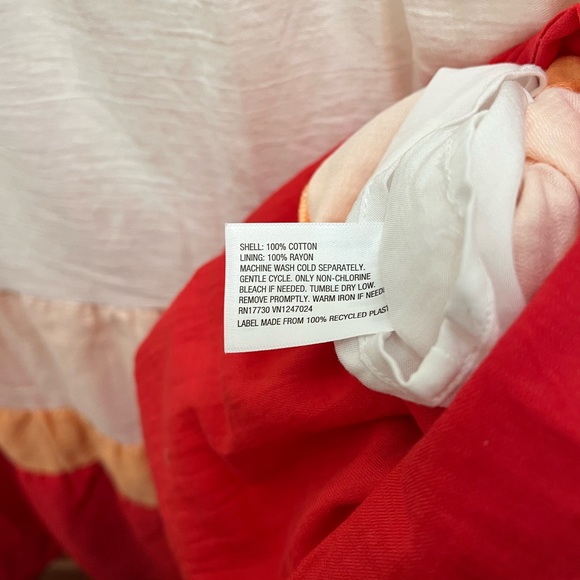 NWT Plus Size Aviv Sleeveless Multi Colored Tiered Dress Size 1X - Picture 4 of 8